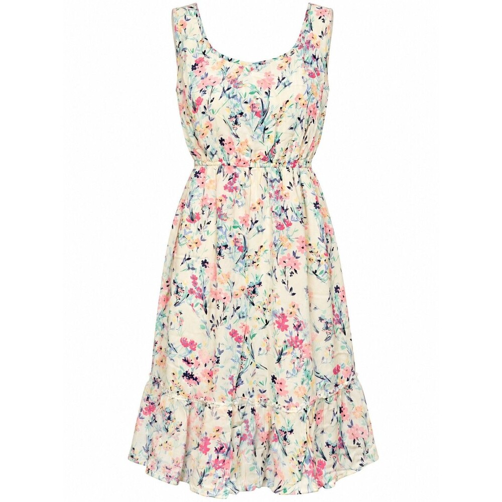 Maurices Size L Floral Ruffle Hem Midi Dress Cottagecore Romantic Spring Boho